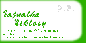 hajnalka miklosy business card